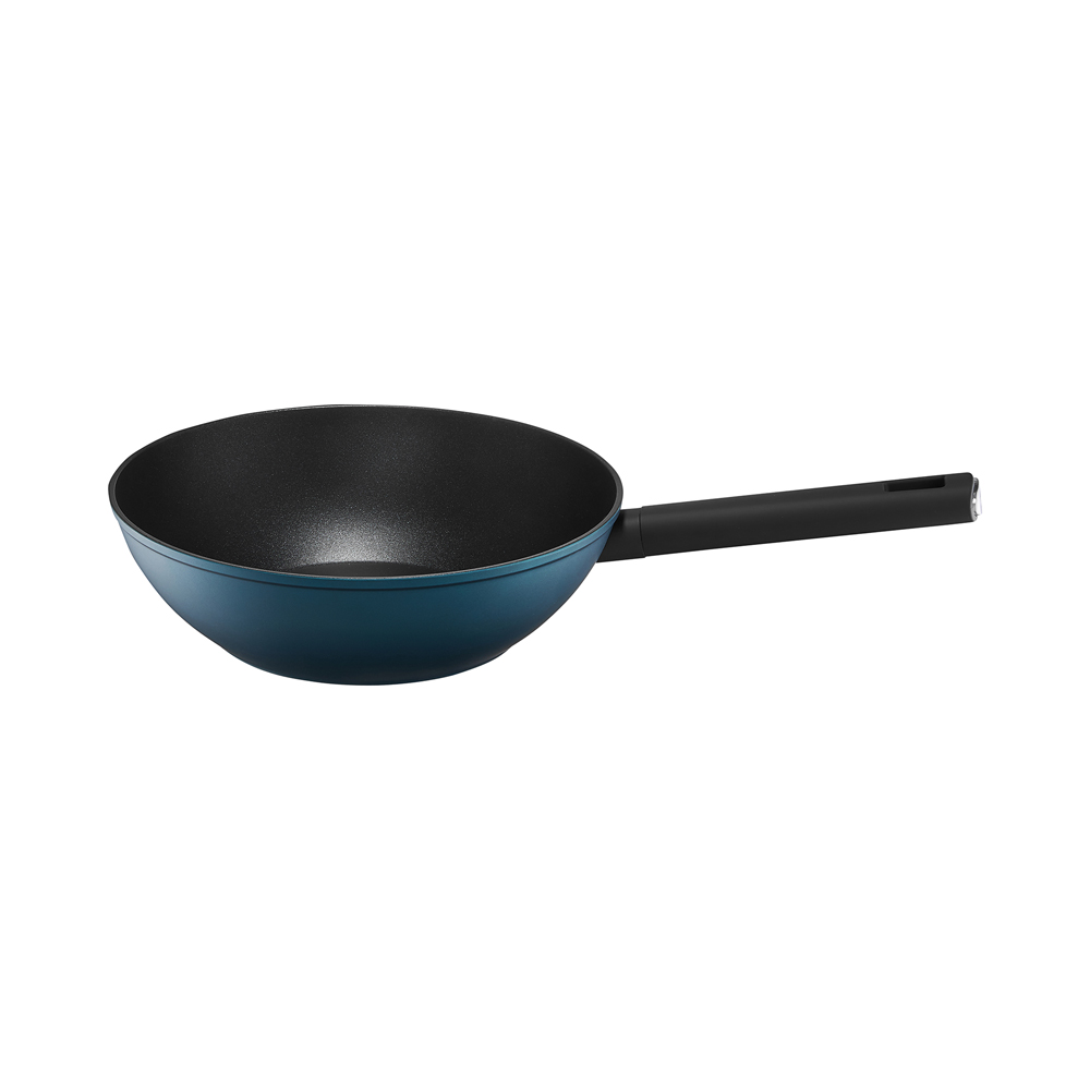 Ambition, Wok, Azzuro, 26 Cm, Qualum Basic Coating, Aluminium