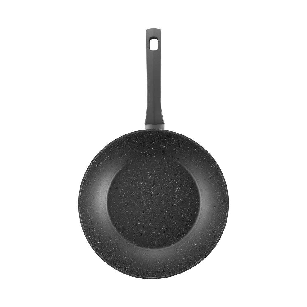 Ambiton, Wok, Silverstone, 28 Cm, Qualum Basic Stone, Aluminium