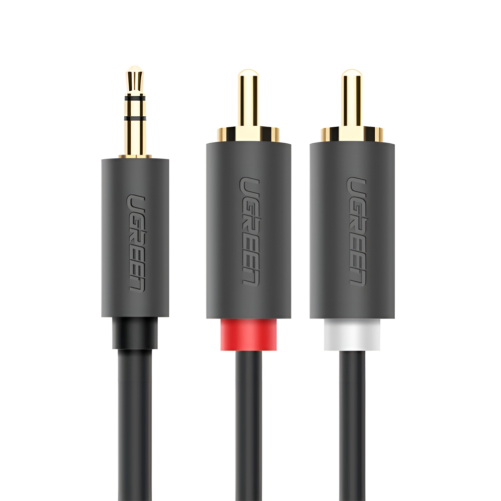 UGREEN 3.5mm Male to 2 RCA Male Audio Cable 3m | AV102, Gray