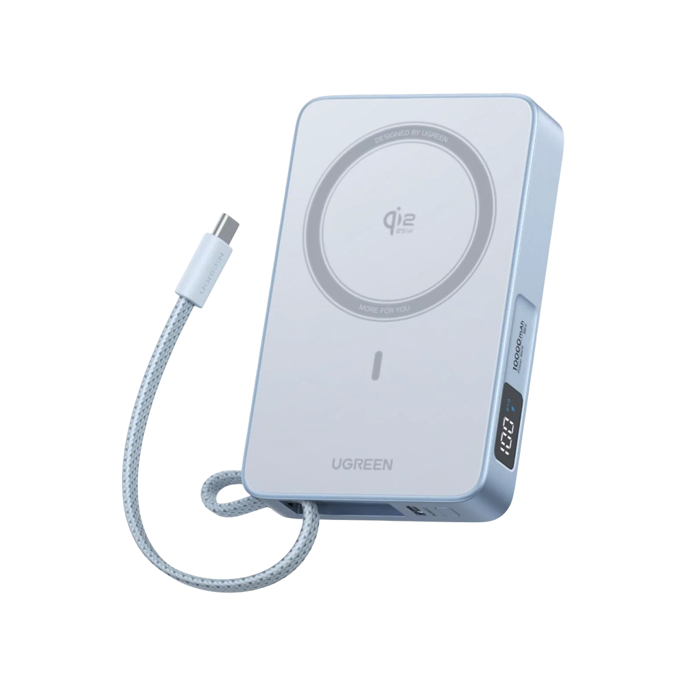 UGREEN Power Bank MagFlow Qi2.2 10000mAh, 30W, Starlight Blue
