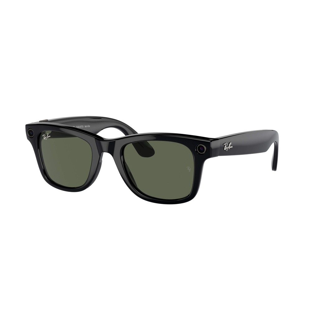 RayBan Meta Wayfarer S ShinyBk/G15 Green