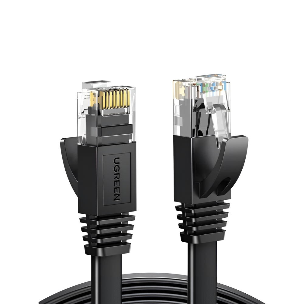 UGREEN Cat6 Flat Ethernet Cable, U/UTP, 10m, Black