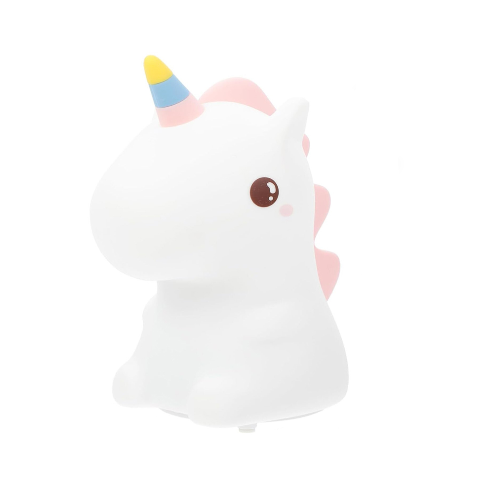 Cute Series Unicorn Silicone Night Light, White