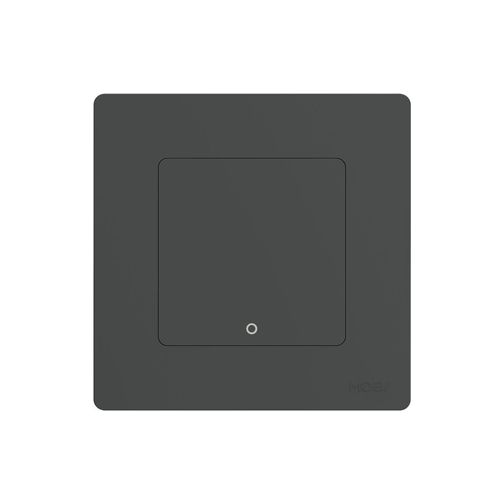 Moes Zigbee Star Ring Smart Push Button Switch 1 Gang (Neutral Required), Grey