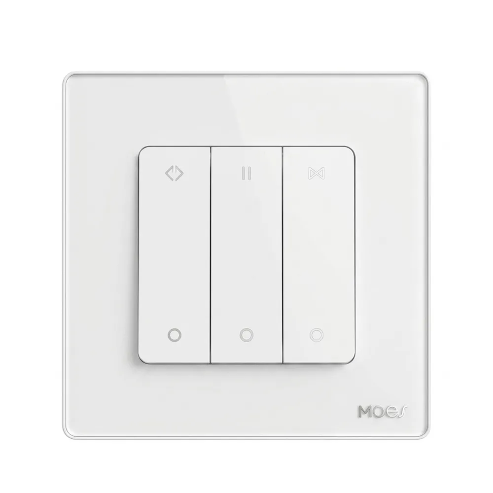Moes Zigbee + RF Star Ring Curtain Switch 3A (Neutral Required), White