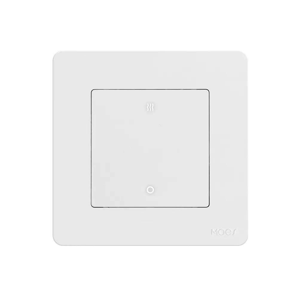 Moes Zigbee Star Ring Switch for Heater/ AC 20A with Electricity Monitor (Neutral Required), White