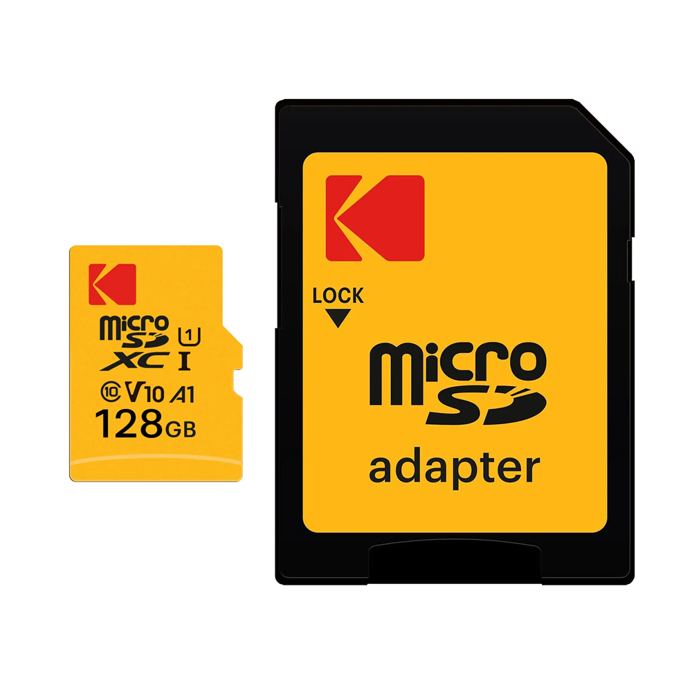 Kodak MicroSDXC MicroSD 128GB UHS-I U1 V10 A1 + adaptator