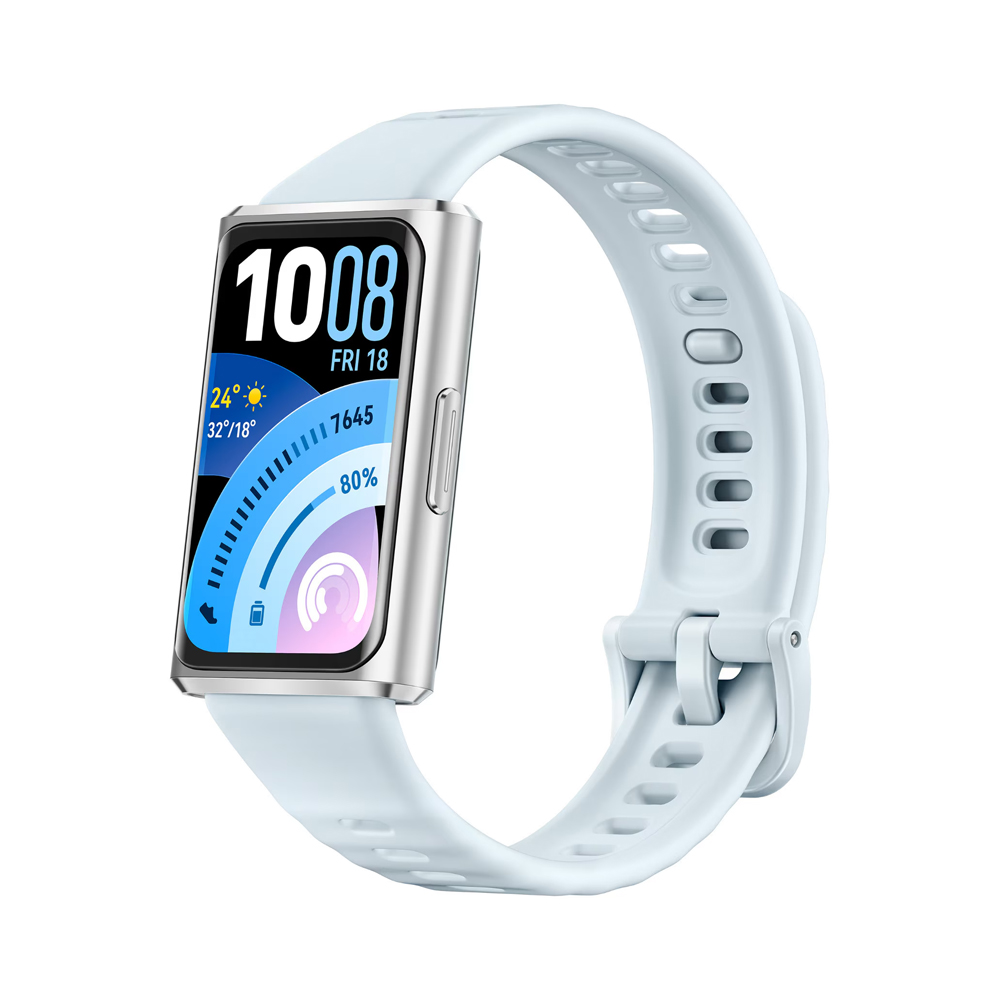 Huawei Band 11 Pro, Android/IOS, Silver Aluminium Alloy Case with Blue  Fluoroelastomer Strap