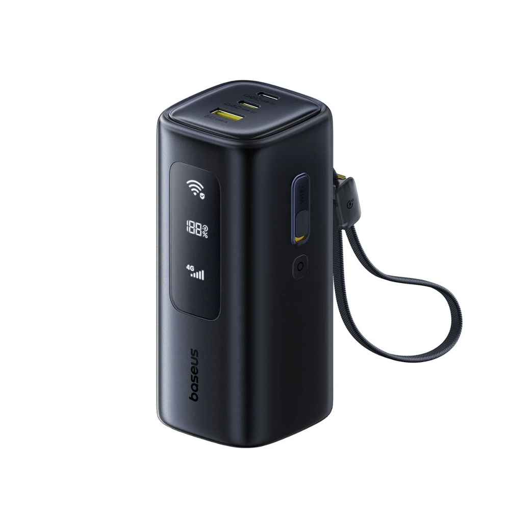 Baseus Power Bank 20000mAh 67W with Cable Type-C 0.3m, EnerGeek GX11 MiFi, Cosmic Black