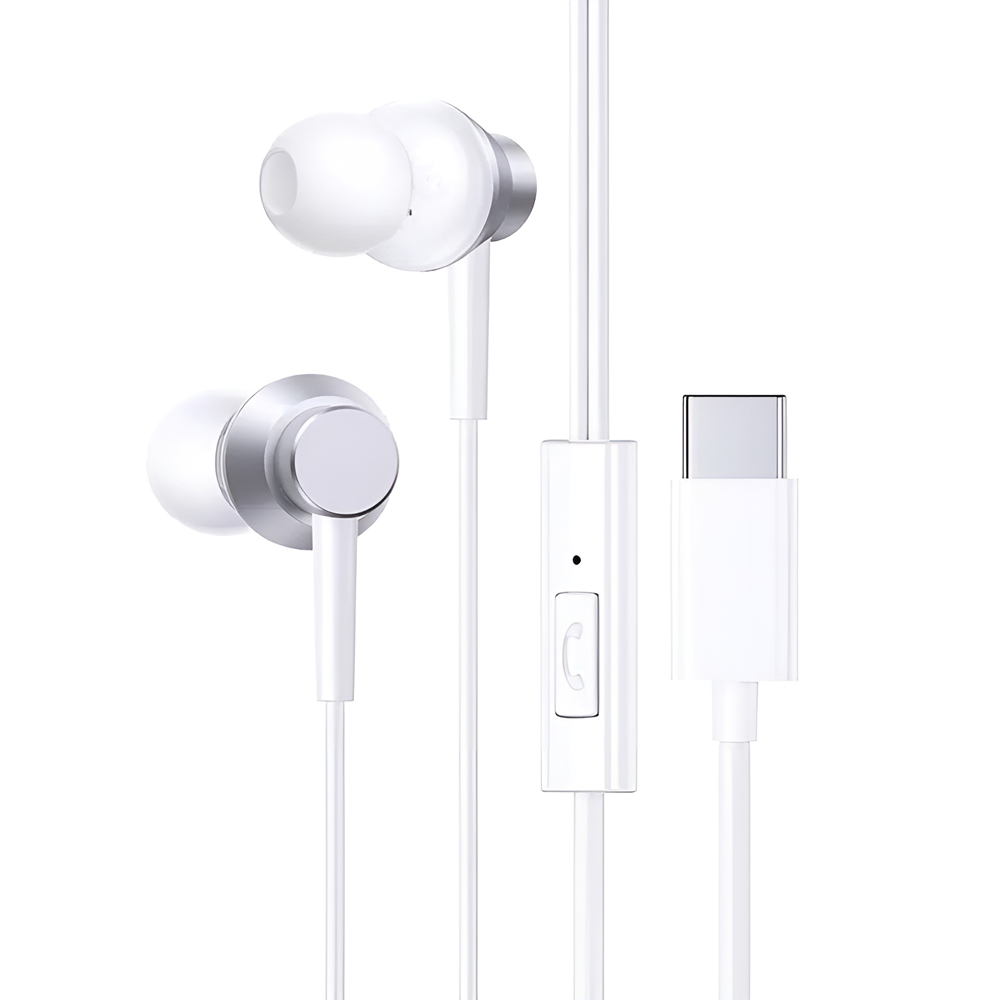 Baseus Wired Earphones Interface Type-C with Mic Encok CZ11,  Moon White
