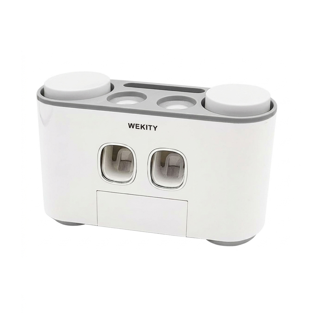Wekity Smart Toothbrush Holder with Automatic Dispenser, White