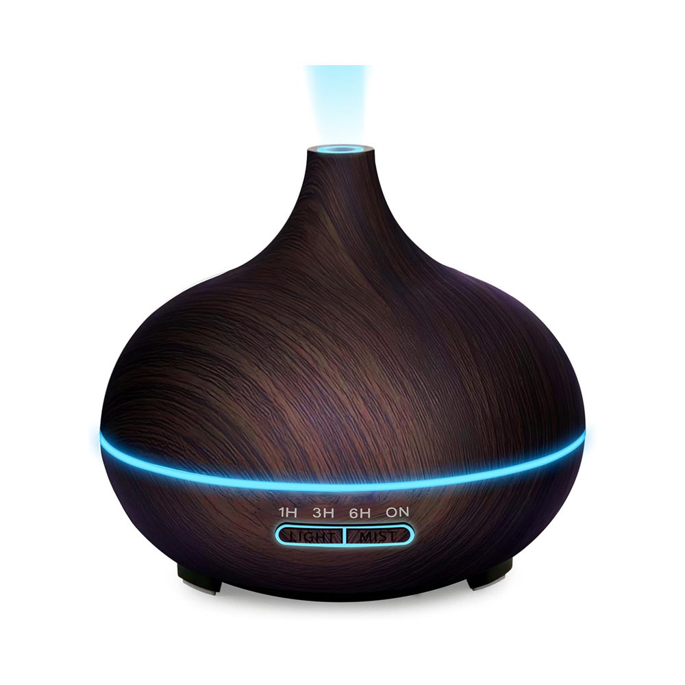 Bobolyn Wood Grain Aroma Diffuser Ultrasonic 100x100x203mm, Dark Wood
