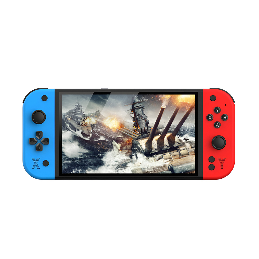 DDZONE G90 Handheld Retro Game Console 7.0 inch HD, 64GB Built-in Games Linux, Red-Blue