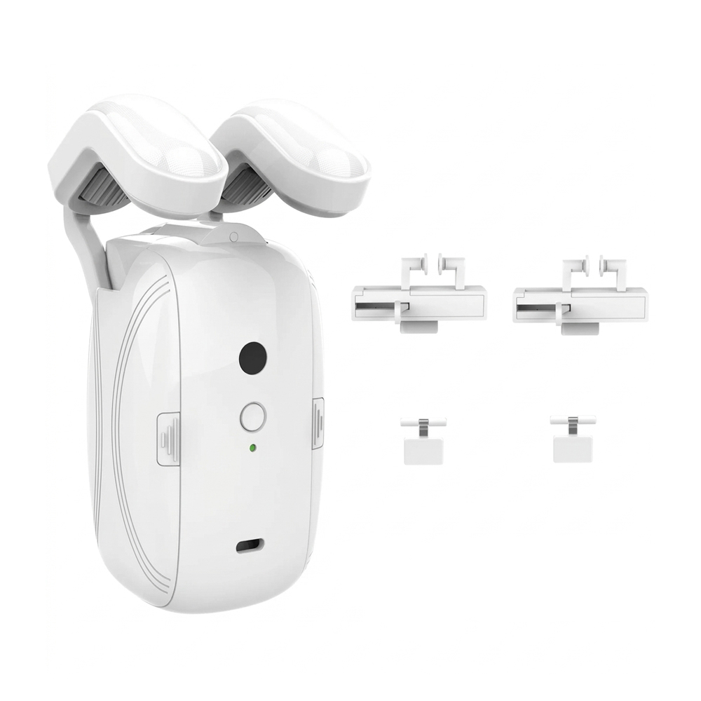Smart Curtain Motor Electric Cornice WiFi Rechargeable 4000mAh, White