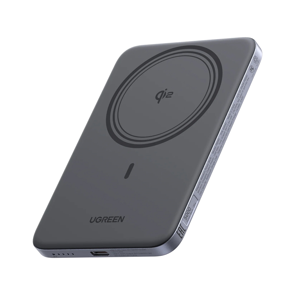 UGREEN Power Bank Wireless Magsafe Ultra-Slim Qi2 5000mAh, 15W, Grey
