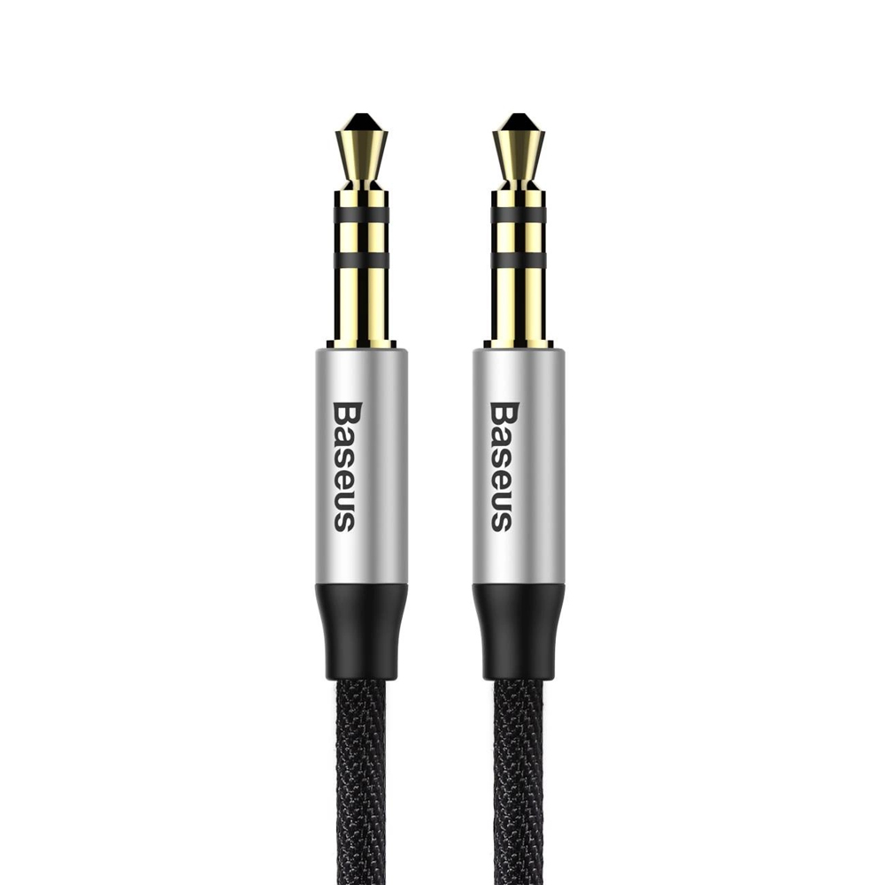 Baseus Cable Audio/AUX 3.5mm Male to 3.5mm Male, Nylon Braided,1.0m, Yiven, Black