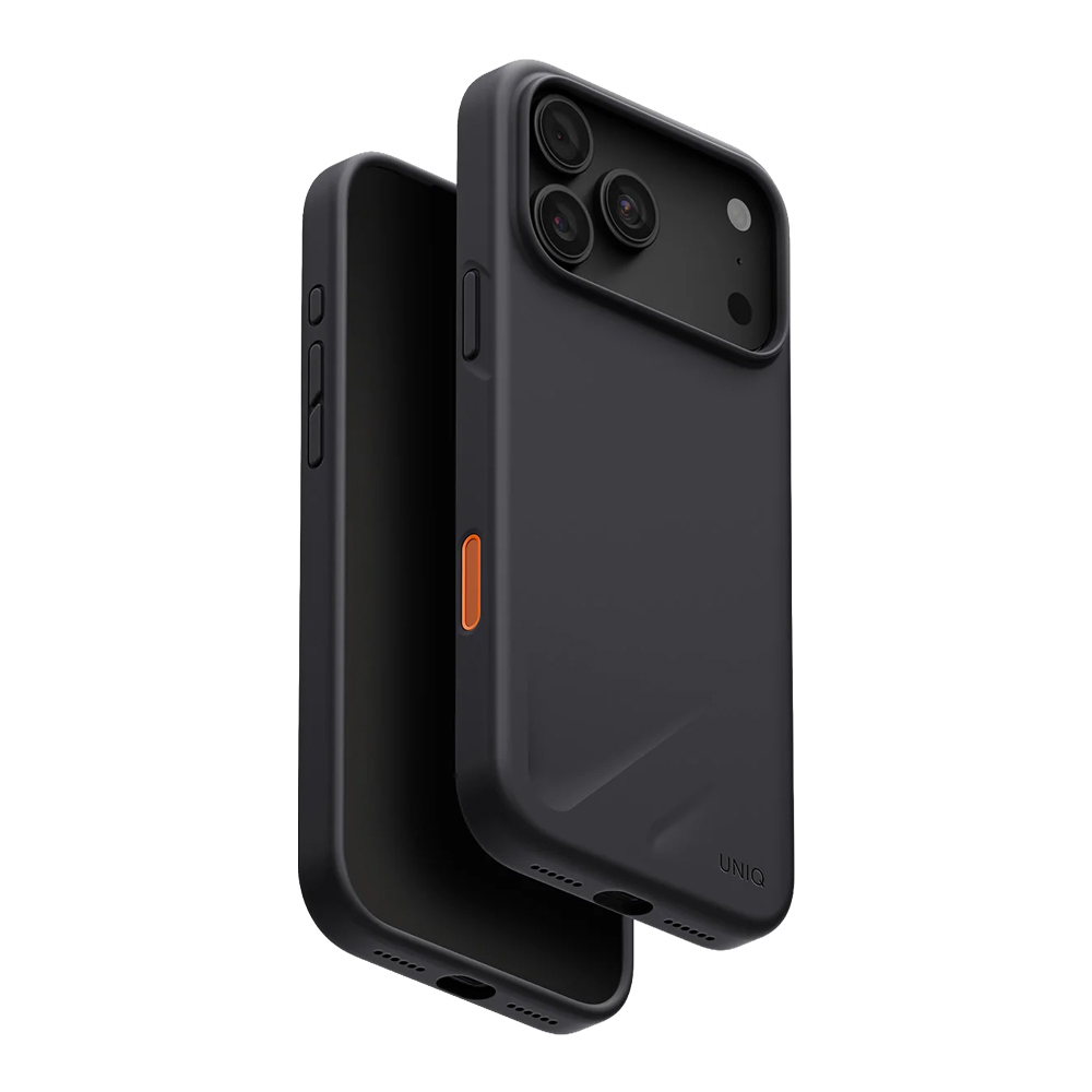 Uniq Case for iPhone 18 Pro 6.3 Hybrid Magclick Charging Lino, Charcoal Grey