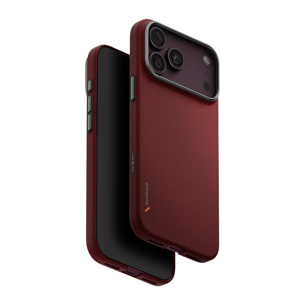 Uniq Case for iPhone 18 Pro Max 6.9 Hybrid Magclick Charging Keva Edge, Ember Red