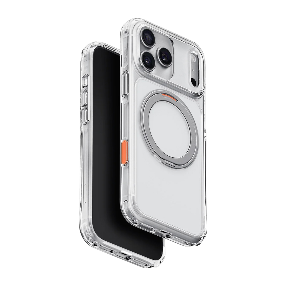Uniq Case for iPhone 18 Pro Max 6.9 Hybrid Swivix with 360 Rotating KickStand, Lucent Clear