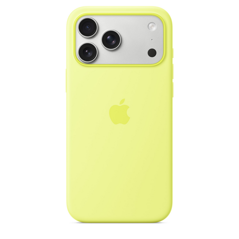 iPhone 17 Pro Max Silicone Case with MagSafe - Neon Yellow,ModelA3560