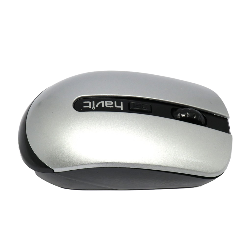 Wireless Mouse Havit HV-MS989GT, 800-1600dpi, 4 buttons, Ambidextrous, 1xAA, 2.4Ghz, Black/Silver