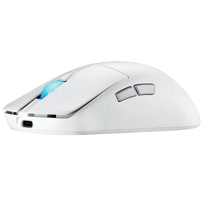 Gaming Wireless Mouse Asus ROG Harpe Ace Mini, 42k dpi, 5 buttons, 750IPS, 50G, 49g, Ambidextrous, Opt.SW, 2m, USB+2.4Ghz+BT, White