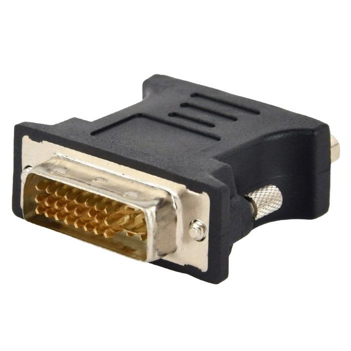 Adapter DVI M to VGA F, Cablexpert "A-DVI-VGA-BK", DVI-A 24-pin male to VGA 15-pin HD(3 rows) female