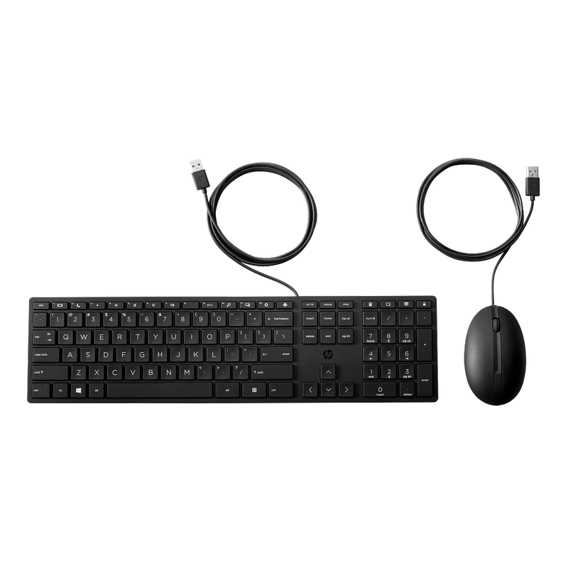 Keyboard & Mouse HP 320MK, Full size; 3-zone layout,Tilt adjustable; Quiet key; Mouse 3 buttons, 1000dpi, USB, EN/RU, Black