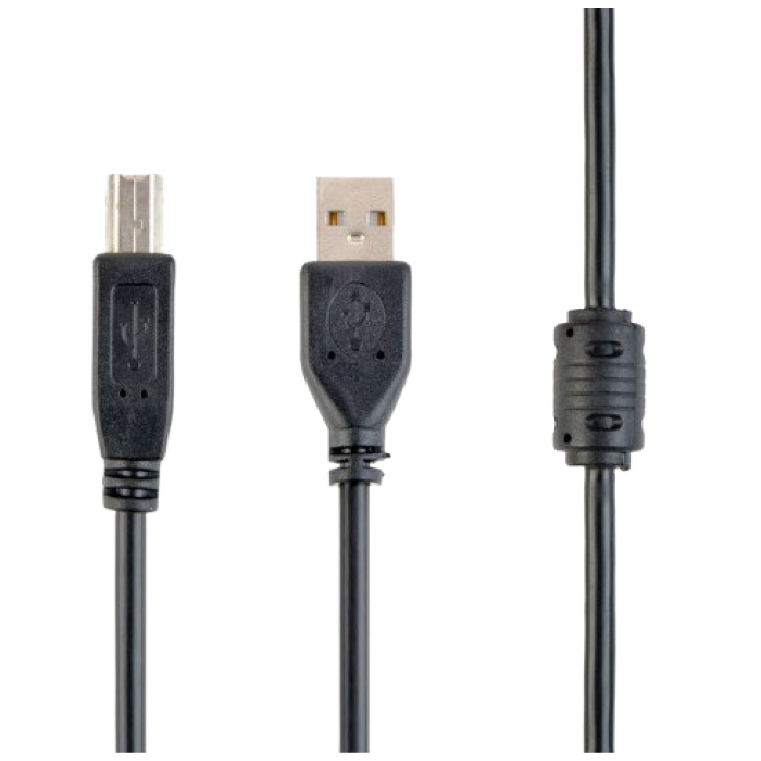 Cable USB, AM/BM, 1.8 m, USB2.0 Premium quality with ferrite core, CCF-USB2-AMBM-6