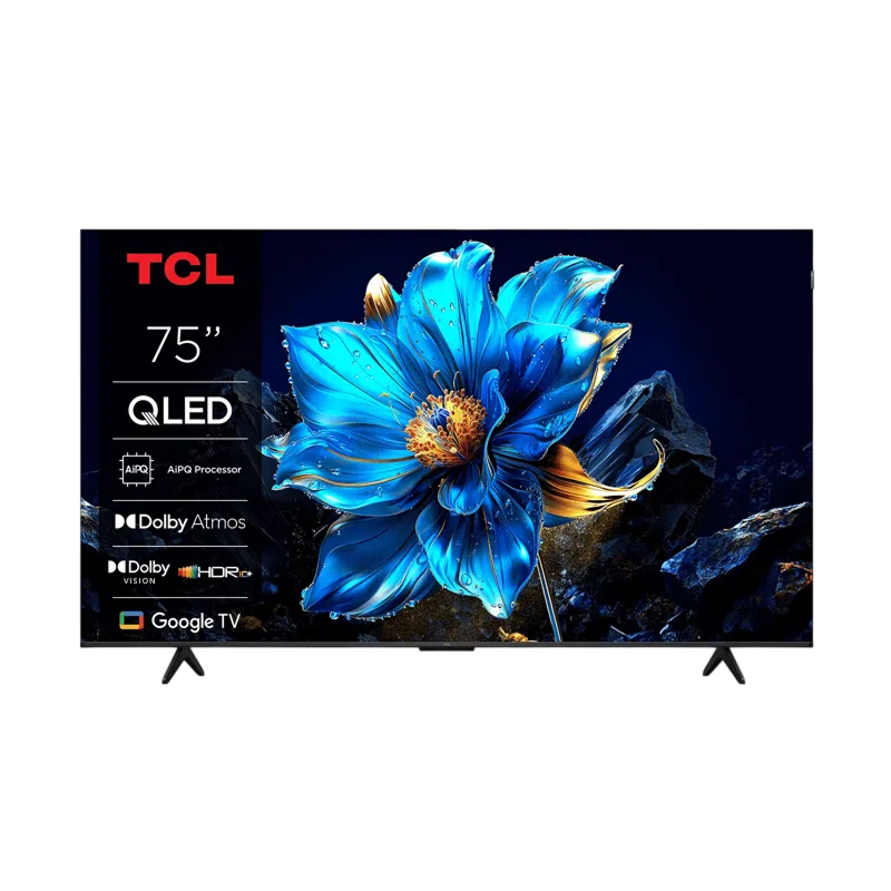75" LED SMART TV TCL 75T69C, QLED 4K UHD, Google TV, Black
