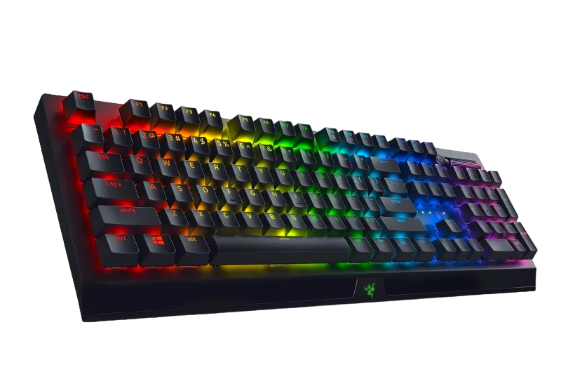 Gaming Keyboard Razer BlackWidow V3, Mechanical, Tactile SW, Aluminum, Macro, Digital Wheel, Media Controls, Wrist Rest, RGB, USB, EN, Black