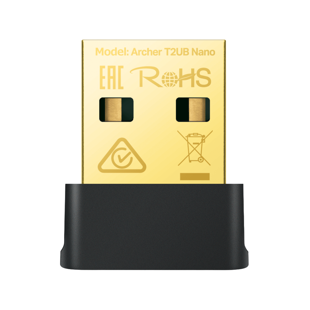 USB2.0 Nano Wi-Fi AC Dual Band LAN + Bluetooth 4.2 Adapter TP-LINK "Archer T2UB Nano", 600Mbps