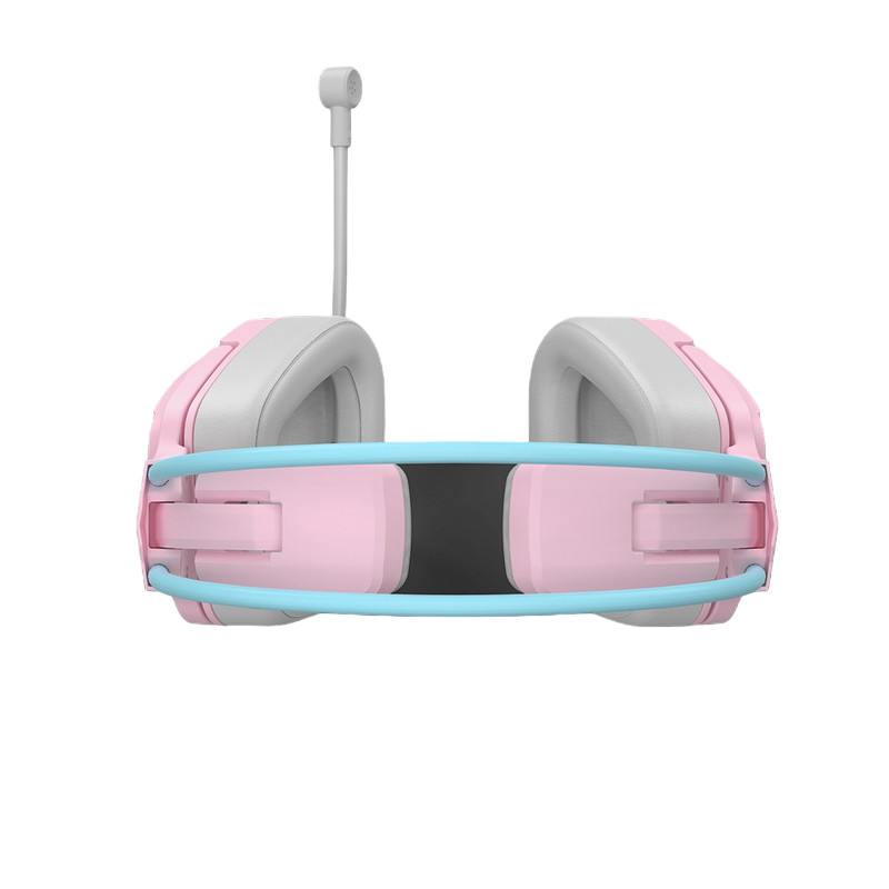 Gaming Headset Bloody G575, 50mm drivers, Neodymium magnet, 20-20kHz, 16 Ohm, 105db, v7.1, In-Line Controls, Detachable Mic, RGB, 2m, USB, Sky pink