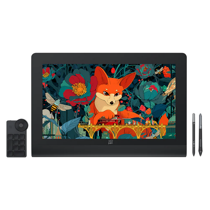 Graphic Display XP Pen Artist Ultra 16, 13.55” × 7.62”, 4K, X3 Pro Smart Chip+X3 Pro Slim Stylus, 16384 Lev, 5080 LPI, Shortcut Remote, USB-C, Black
