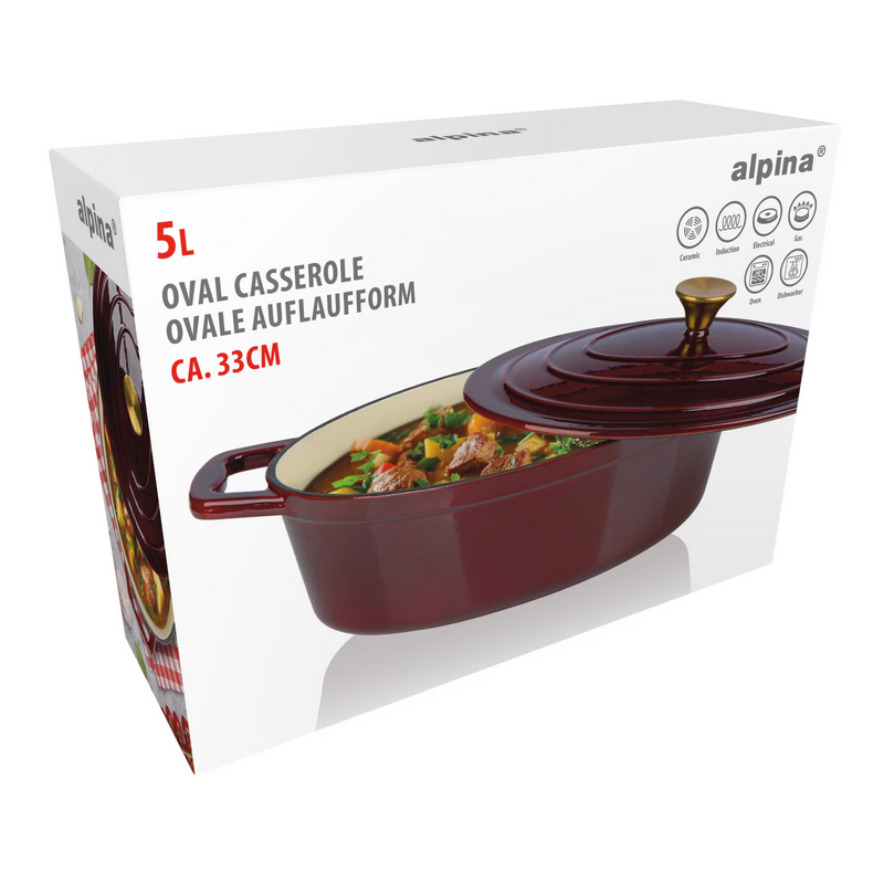 Pot Alpina, Cast Iron Burgundy