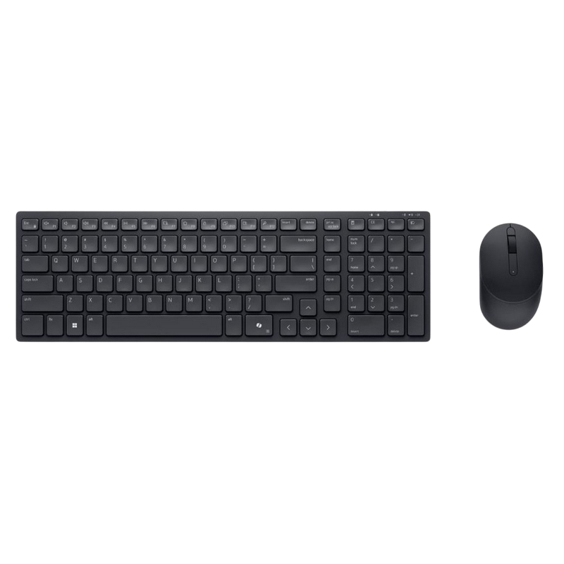 Wireless Keyboard & Mouse Dell Pro Compact Silent KM555, Russian, Black