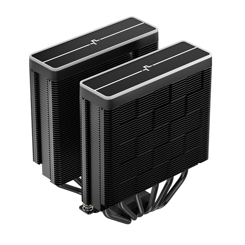 AC Deepcool "AG620 BK ARGB V2" (≤29.4 dB, 300-1950RPM, 67.88 CFM, 2x120mm, ARGB, 6x6mm, 1330g.)