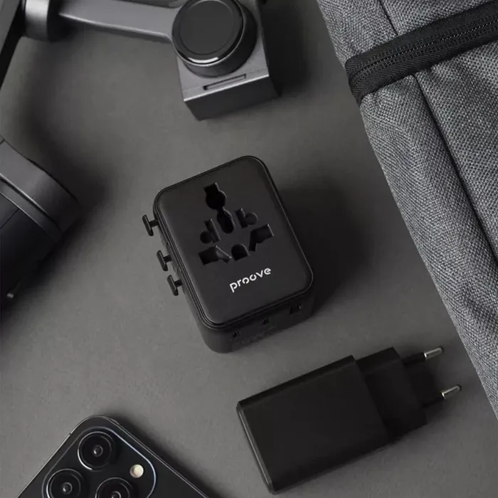 Travel Adapter Proove Trip, 25W, Black
