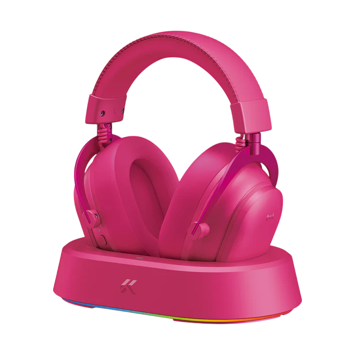 Gaming Wireless Headset MCHOSE V9 Turbo, Berry Red