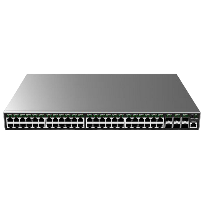 48-Port Gigabit L2+ Managed PoE+ Switch Grandstream "GWN7806P", 48xPoE+ ports, 6xSFP+, 400W Budget, Console Port