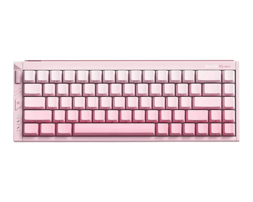 Gaming Keyboard MCHOSE Ace 68 Turbo, Hall Effect Mechanical, 65% Layout, Mount Tai Magnetic GT SW, Peachy Pink