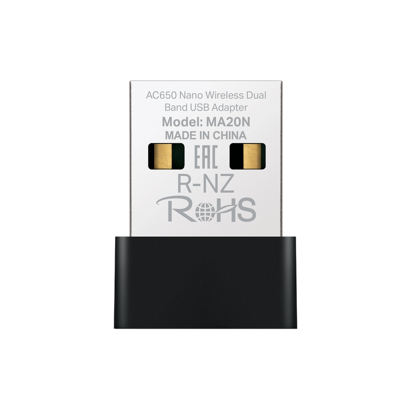 USB2.0 Nano Wi-Fi AC Dual Band LAN Adapter MERCUSYS "MA20N", 633Mbps