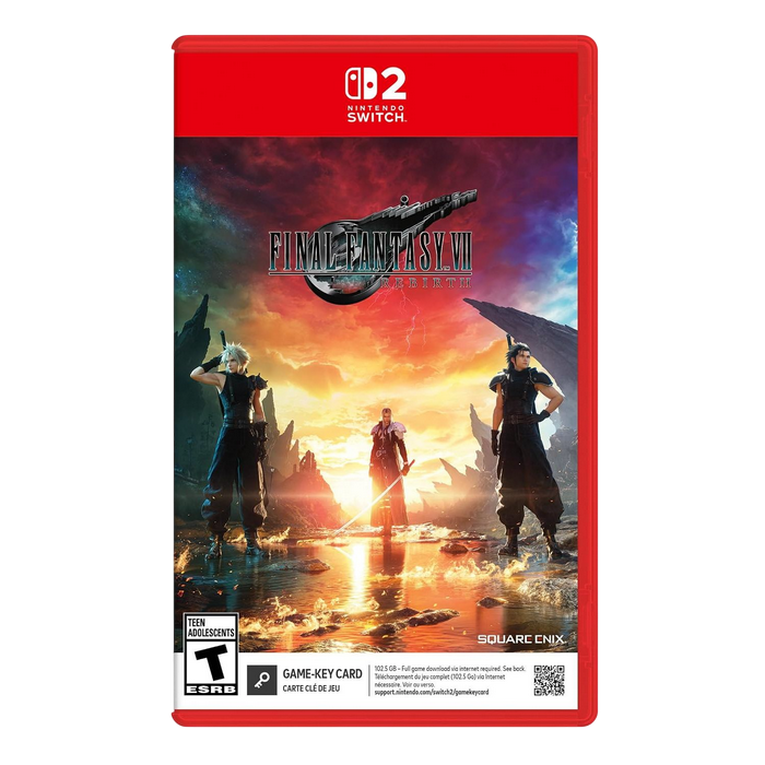 Games For SWITCH 2 Final Fantasy VII - Rebirth (Game-Key Card) (Includes MTG Final Fantasy Zack Fair Promo Card)
