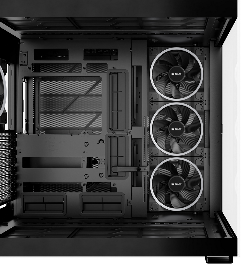 Case EATX be quiet! Ligh Base 900 FX, w/o PSU, 4x140mm ARGB fans, ARGB strips, Front & Side TG, DF, VGA holder, USB-C, 2xUSB3.2, 1x3.5", 4x2.5", Black