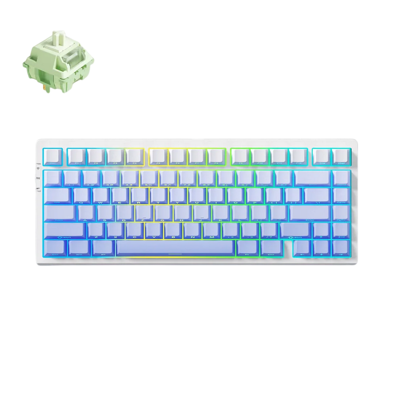 Gaming Wireless Keyboard MCHOSE G75 Pro, Mechanical, 75% Layout, Matcha Latte SW V2, PBT Double Shot, Cherry Profile, 8000mAh, EN, Glacier Gradient