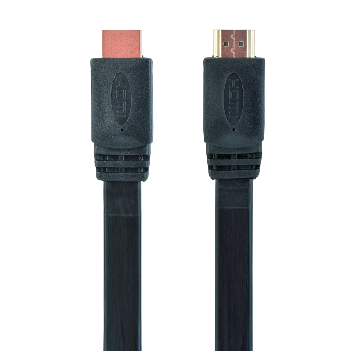 Cable HDMI to HDMI 1.8m Cablexpert FLAT male-male, 19m-19m (V1.4), Black