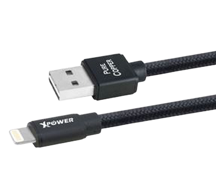 Xpower Lightning cable, Nylon Black