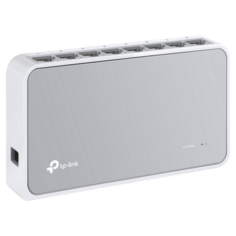 .8-port 10/100Mbps Desktop Switch TP-LINK "TL-SF1008D", Plastic Case