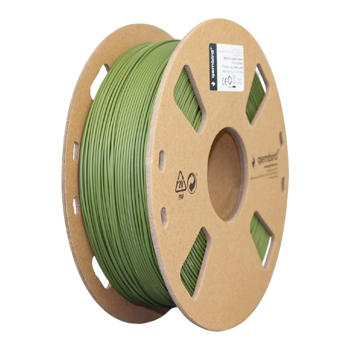 PLA 1.75 mm, Matte Military Green Filament, 1 kg, Gembird 3DP-PLA-01-MTMG