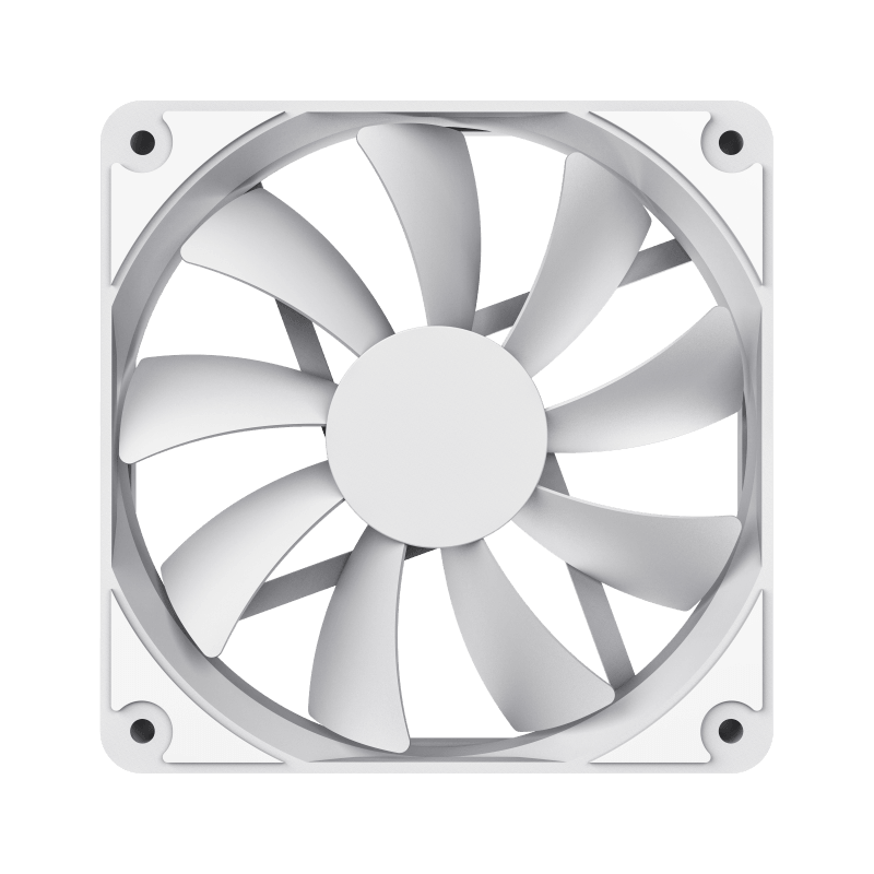 PC Case Fan GAMEMAX GMX-WFWT, 120mm, 9 blades, <23.4dB, 46.5 CFM, 1100RPM, Hydraulic bearing, 3&4pin(M/F), White
